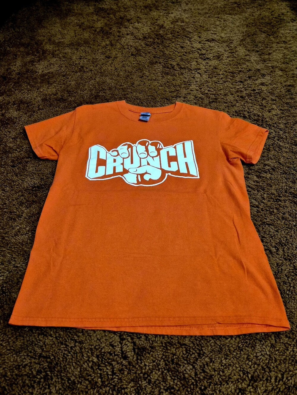 Orange Crunch Fitness Graphic Tee